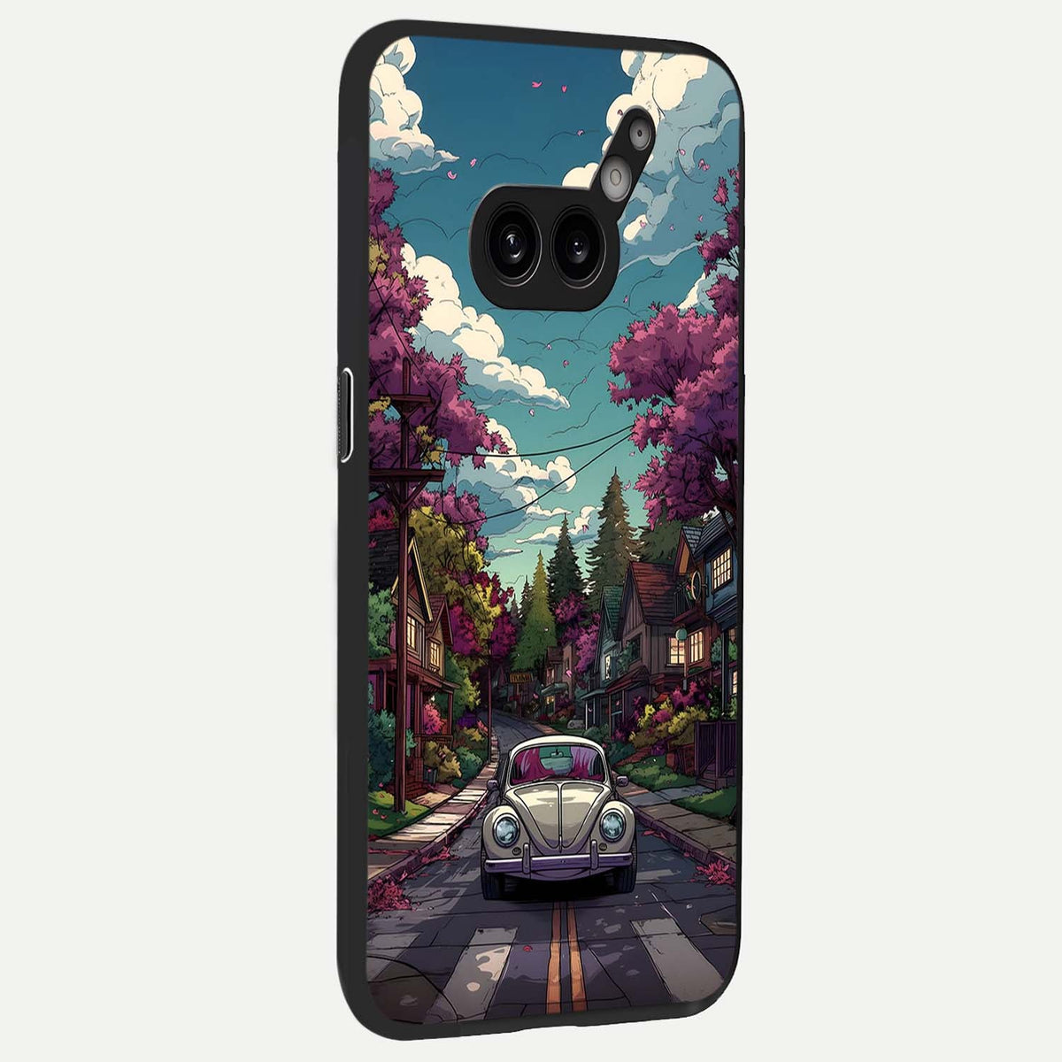  Vintage Street Drive back cover For Nothing Phone 2A Plus slim fit glass case with vibrant aesthetic design