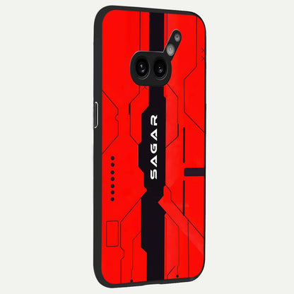 Voltage Rise CYBERPUNK Custom Name back cover For Nothing Phone 2A Plus slim fit personalized glass case with bold cyberpunk design