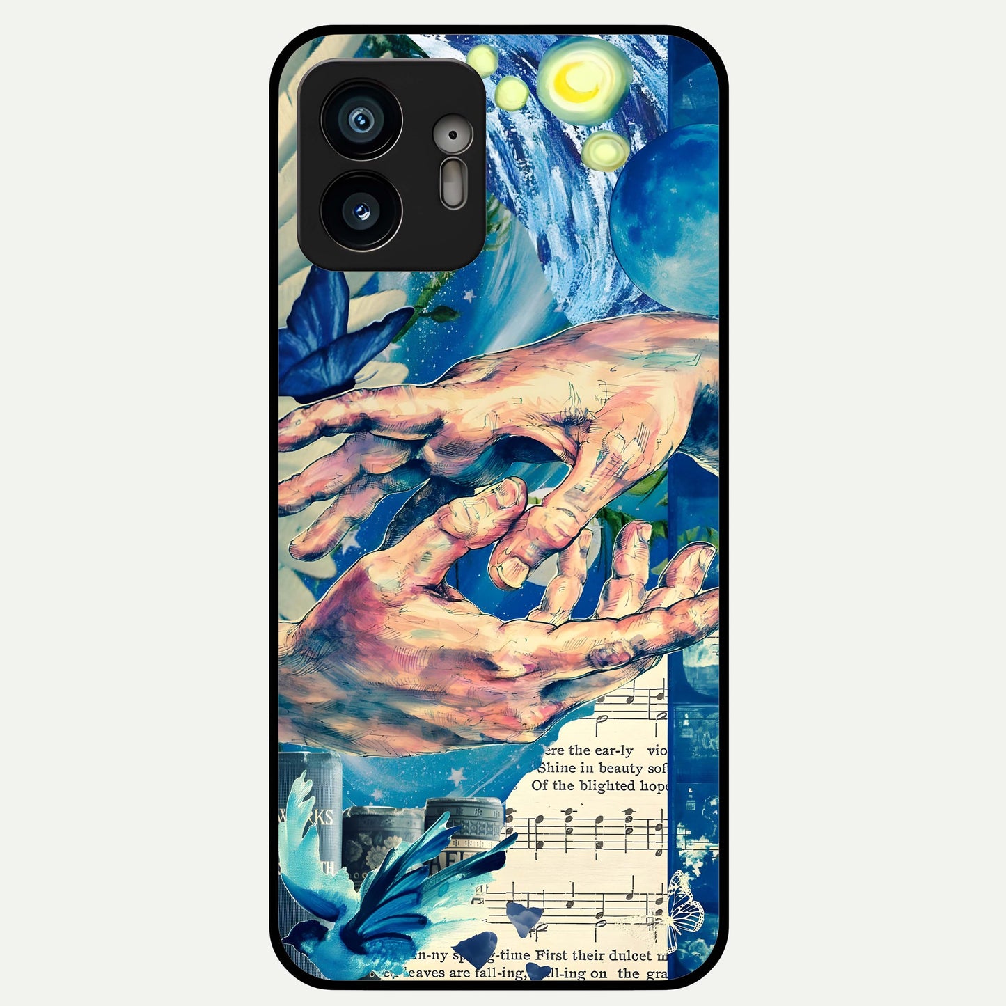  Aesthetic Divider Glass Case For Nothing Phone 2 back cover – full design glossy printed glass finish