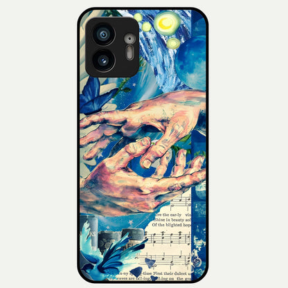  Aesthetic Divider Glass Case For Nothing Phone 2 back cover – full design glossy printed glass finish