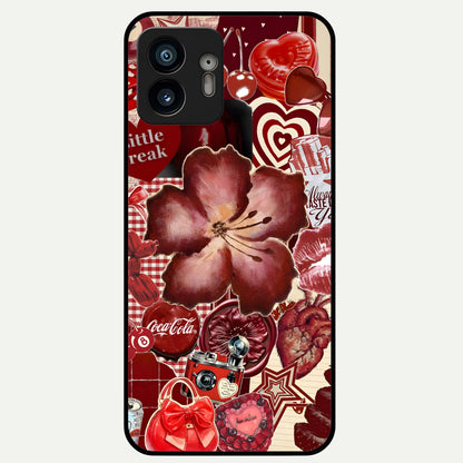  Aesthetic Little Freak Glass Case For Nothing Phone 2 back cover – full design glossy printed glass finish