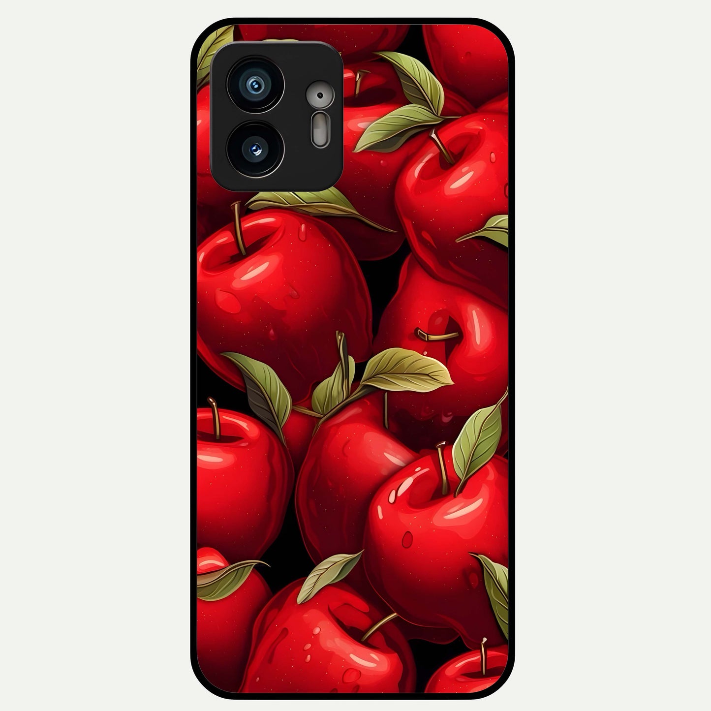  Apple Pattern Glass Case For Nothing Phone 2 back cover – full design glossy printed glass finish