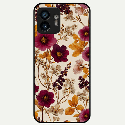  Autumn Wine Bloom Glass Case For Nothing Phone 2 back cover – full design glossy printed glass finish