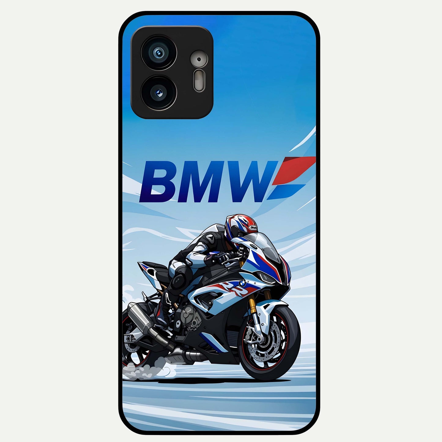  BMW Power Drift Glass Case For Nothing Phone 2 back cover – full design glossy printed glass finish