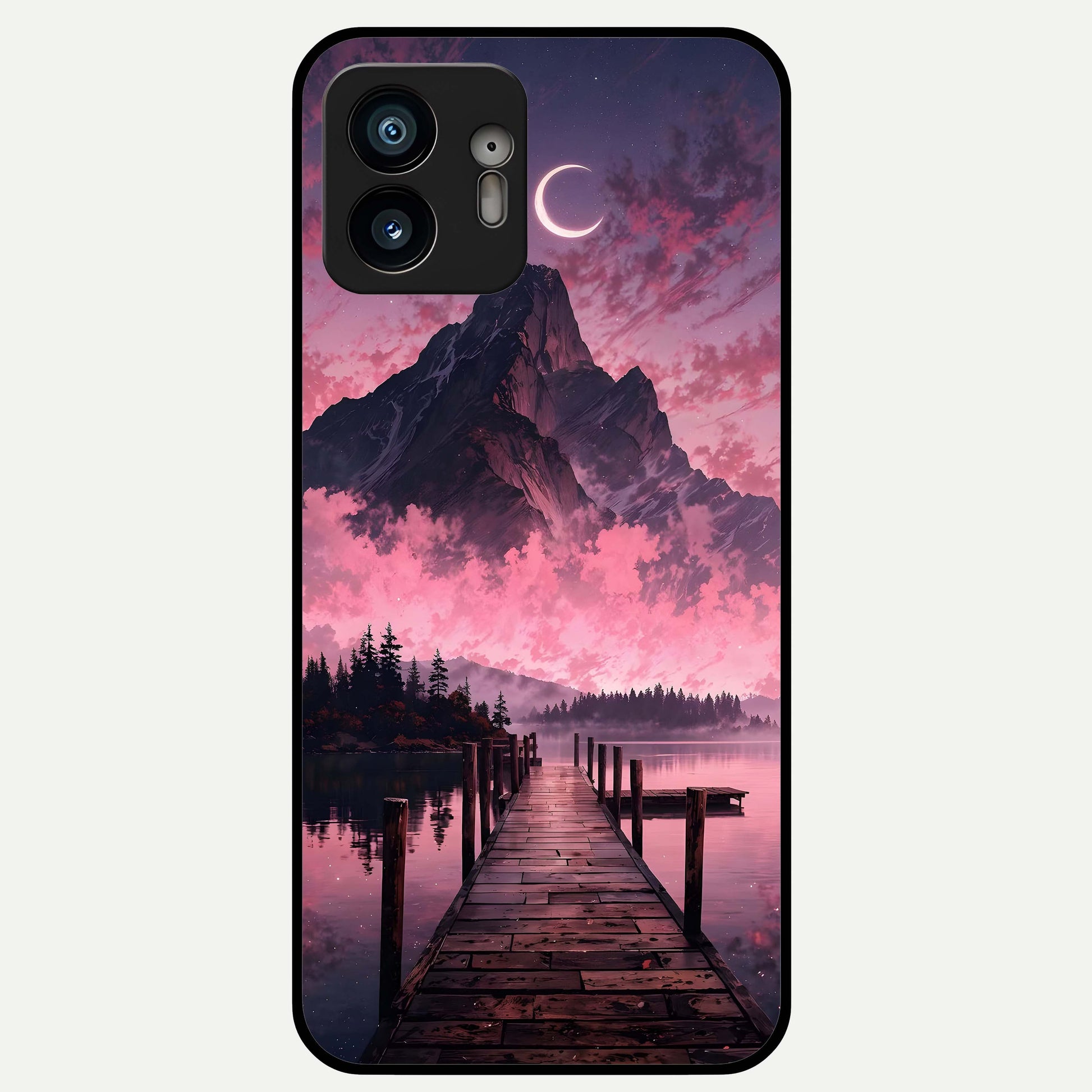  Beautiful Mountain View Glass Case For Nothing Phone 2 back cover – full design glossy printed glass finish