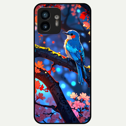  Bloom Thread Art Glass Case For Nothing Phone 2 back cover – full design glossy printed glass finish