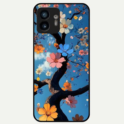  Blossom Dream Sky Glass Case For Nothing Phone 2 back cover – full design glossy printed glass finish