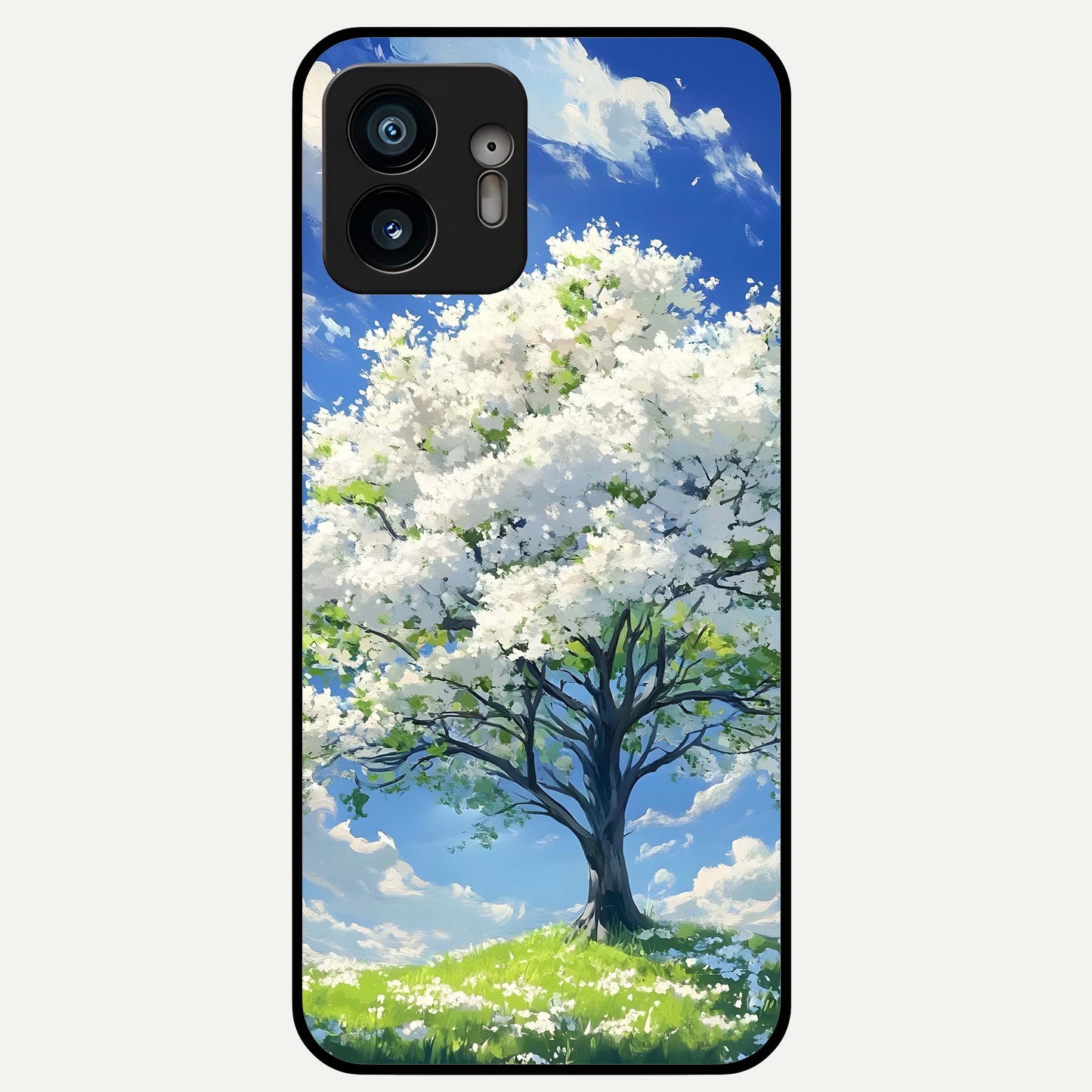  Blossom Sky Serenity Glass Case For Nothing Phone 2 back cover – full design glossy printed glass finish