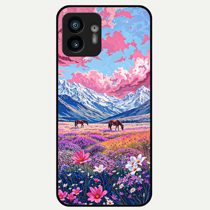  Blossom Valley Dream Glass Case For Nothing Phone 2 back cover – full design glossy printed glass finish