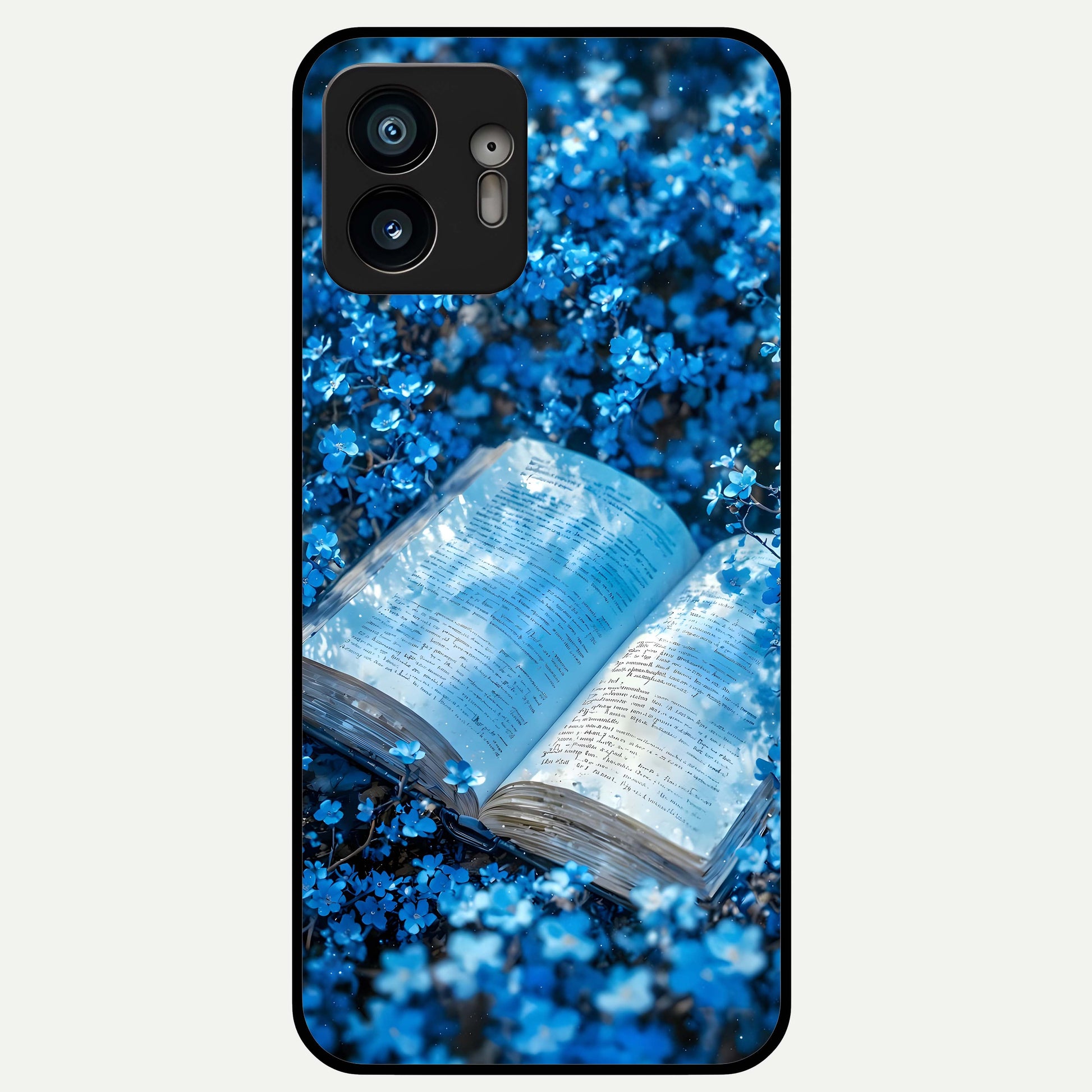  Blue Bloom Tales Glass Case For Nothing Phone 2 back cover – full design glossy printed glass finish