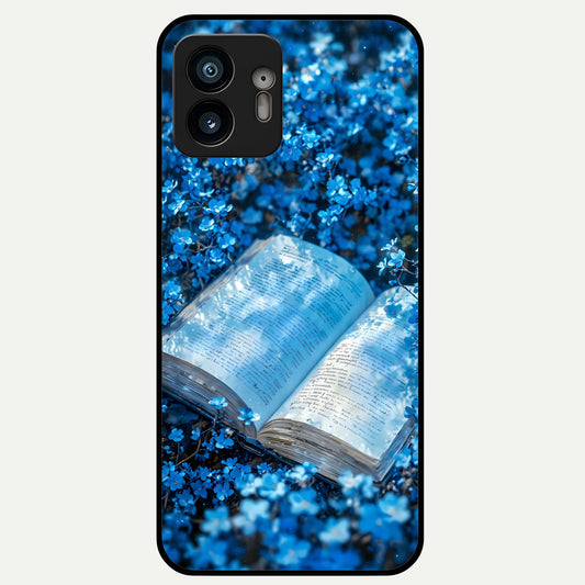  Blue Bloom Tales Glass Case For Nothing Phone 2 back cover – full design glossy printed glass finish