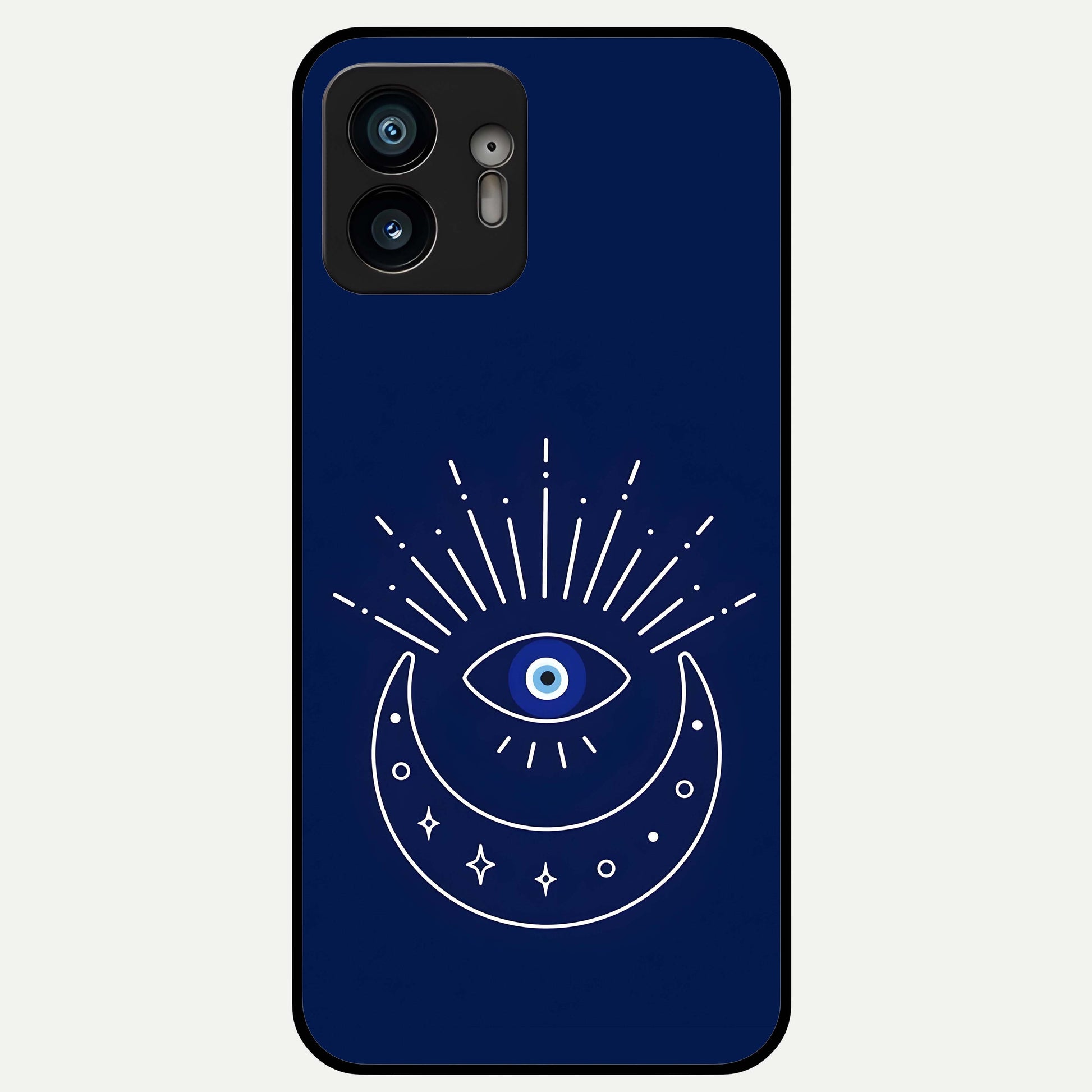  Blue Evil Eye Glass Case For Nothing Phone 2 back cover – full design glossy printed glass finish