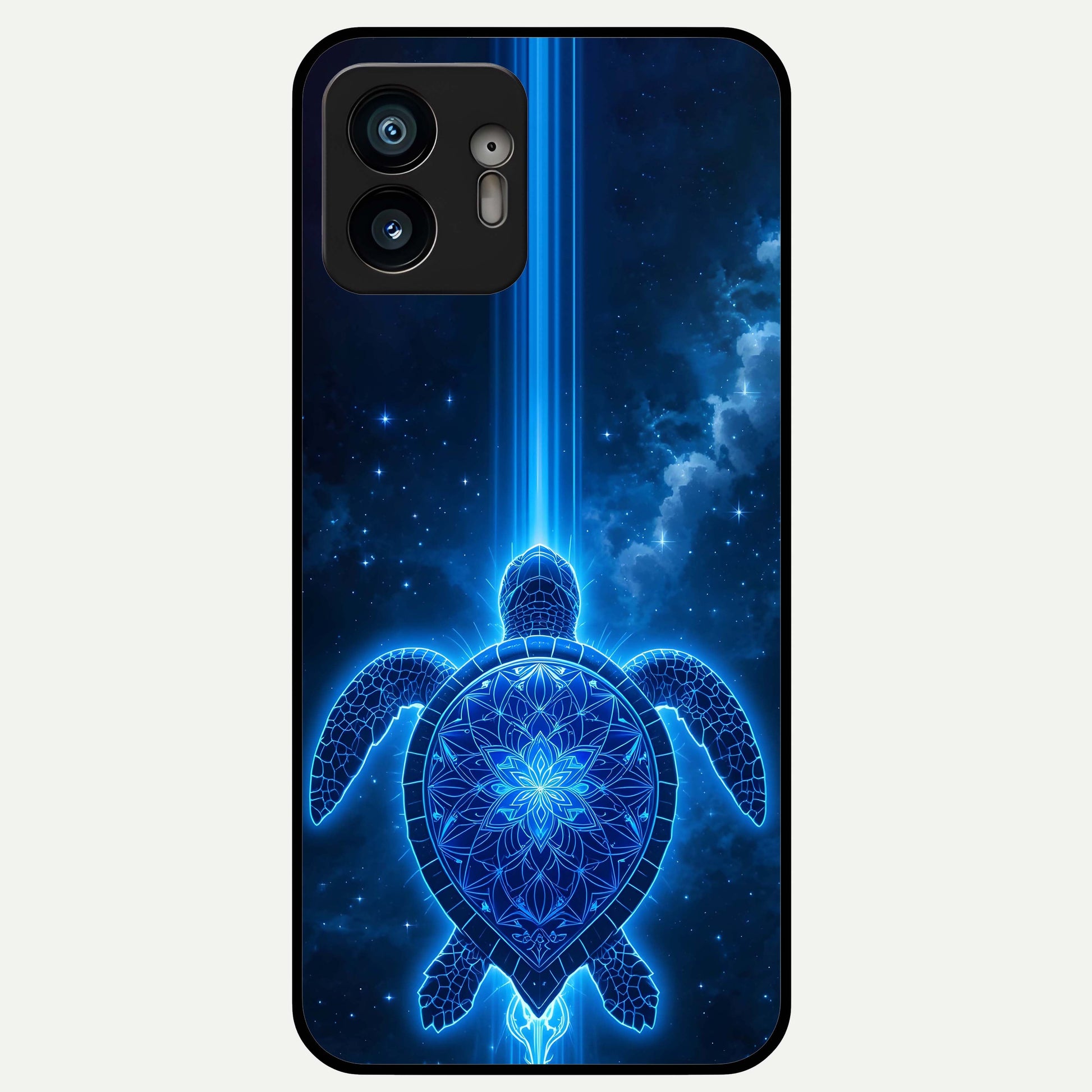  Blue Galaxy Turtle Glass Case For Nothing Phone 2 back cover – full design glossy printed glass finish