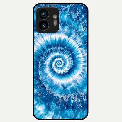  Blue Galaxy Wave Glass Case For Nothing Phone 2 back cover – full design glossy printed glass finish