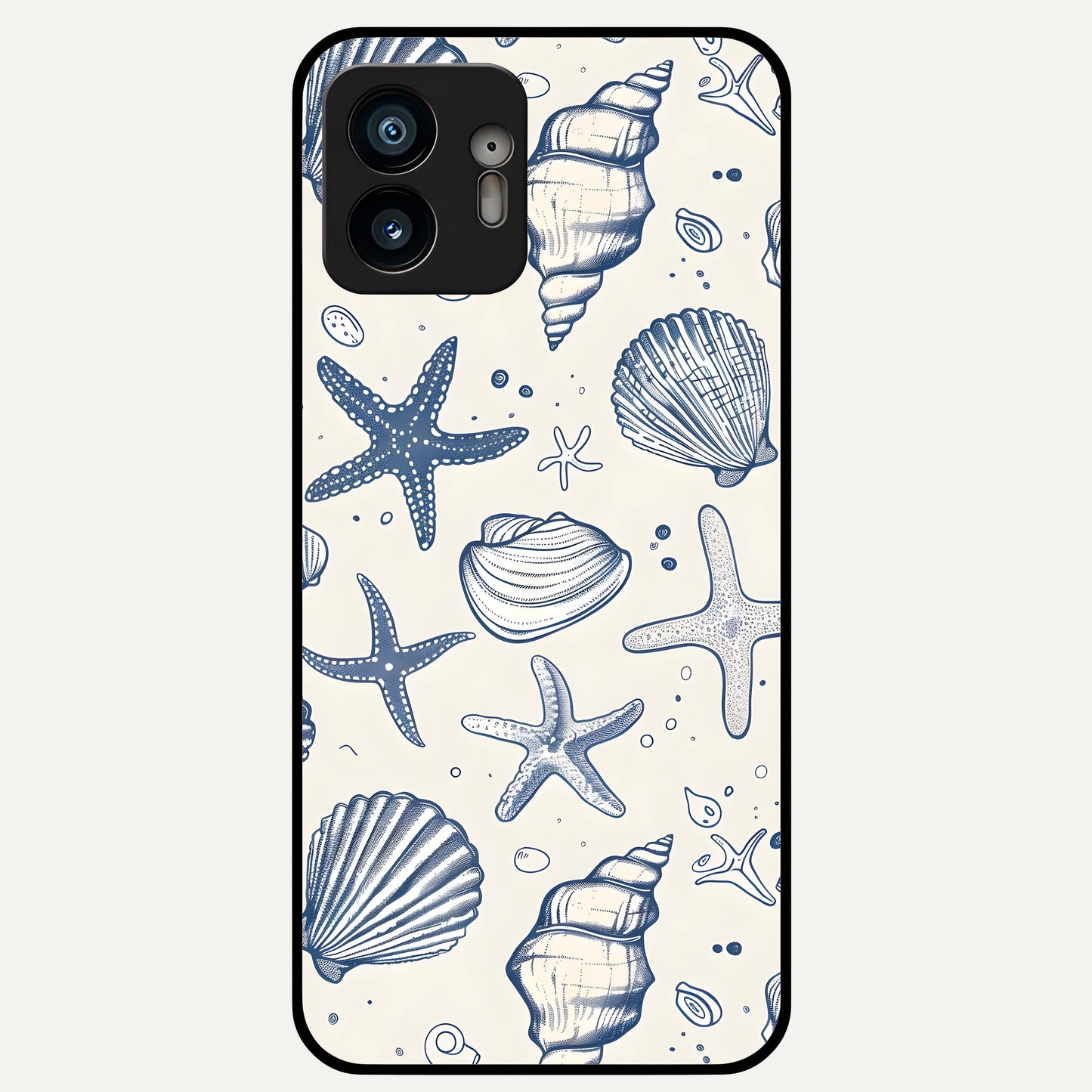  Blue Ocean Outline Glass Case For Nothing Phone 2 back cover – full design glossy printed glass finish