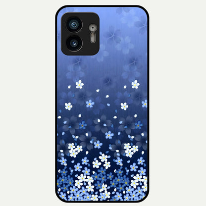  Blue Starry Glass Case For Nothing Phone 2 back cover – full design glossy printed glass finish