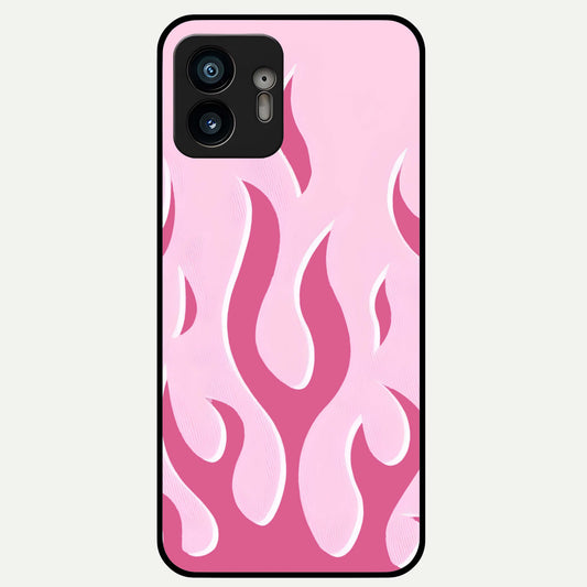  Blush Flame Energy Glass Case For Nothing Phone 2 back cover – full design glossy printed glass finish