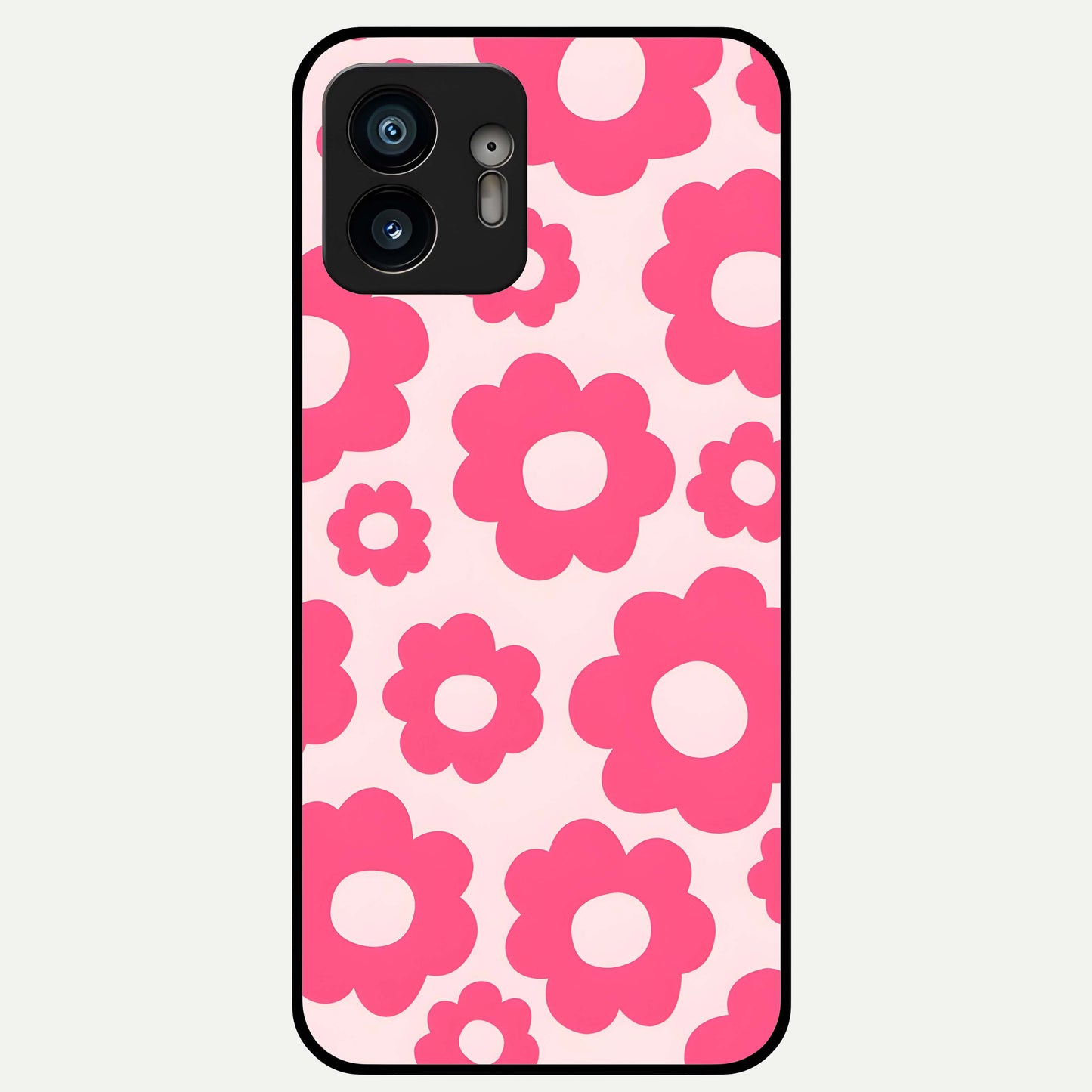  Blush Flower Pop Glass Case For Nothing Phone 2 back cover – full design glossy printed glass finish