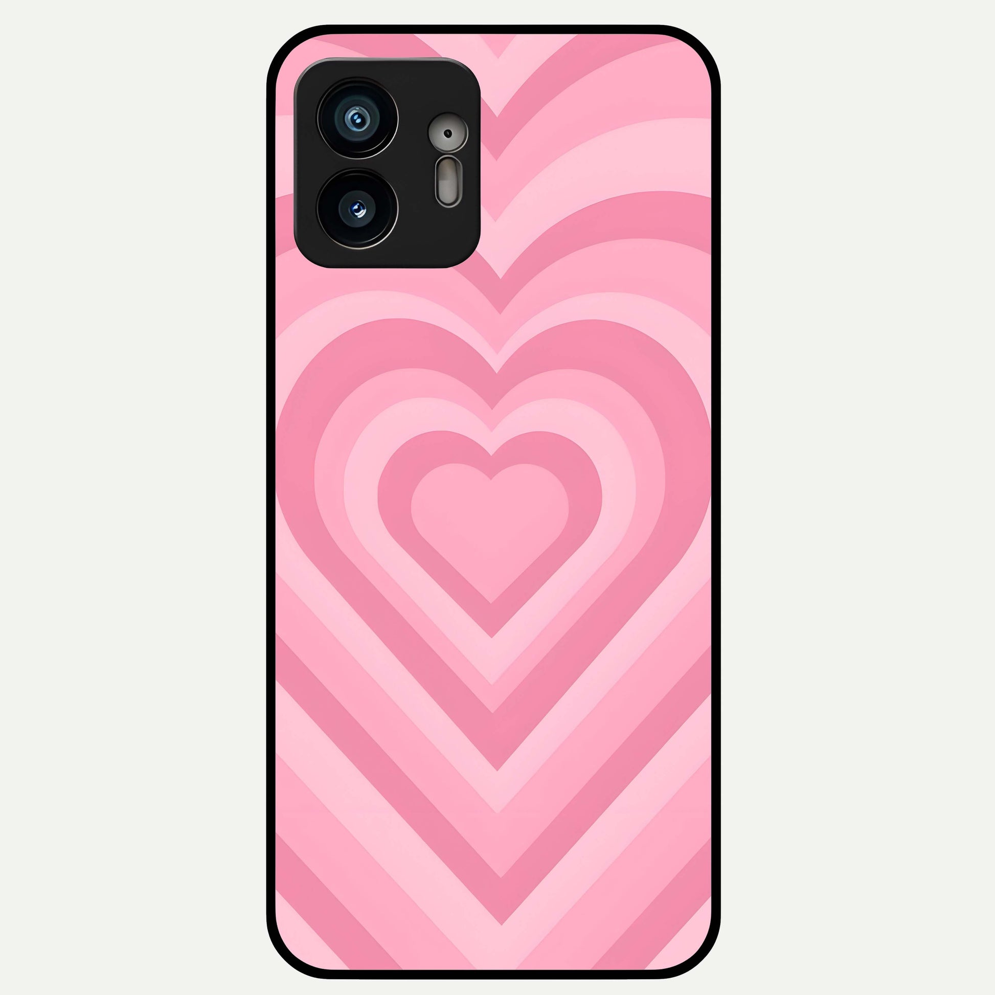  Blush Heart Waves Glass Case For Nothing Phone 2 back cover – full design glossy printed glass finish