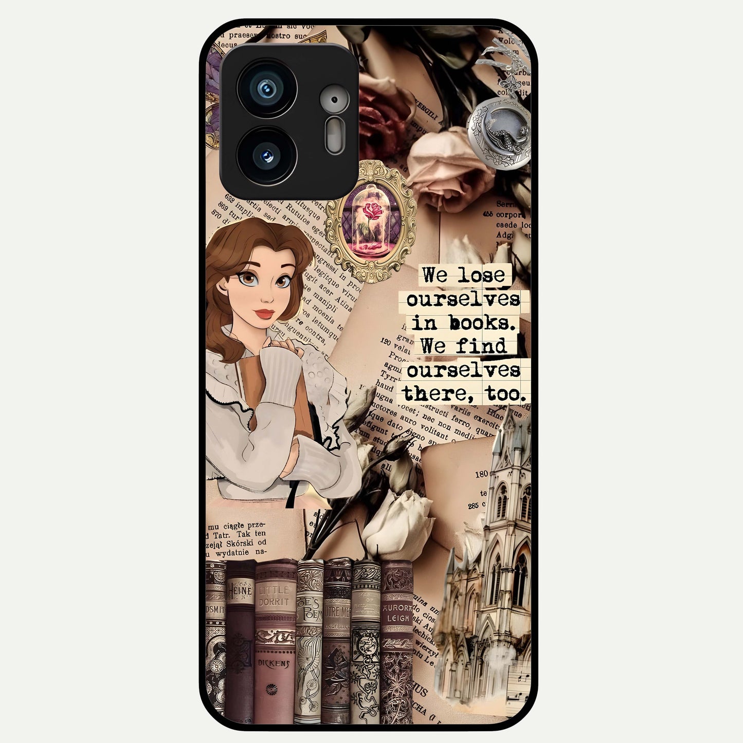  Bookish Dream World Glass Case For Nothing Phone 2 back cover – full design glossy printed glass finish