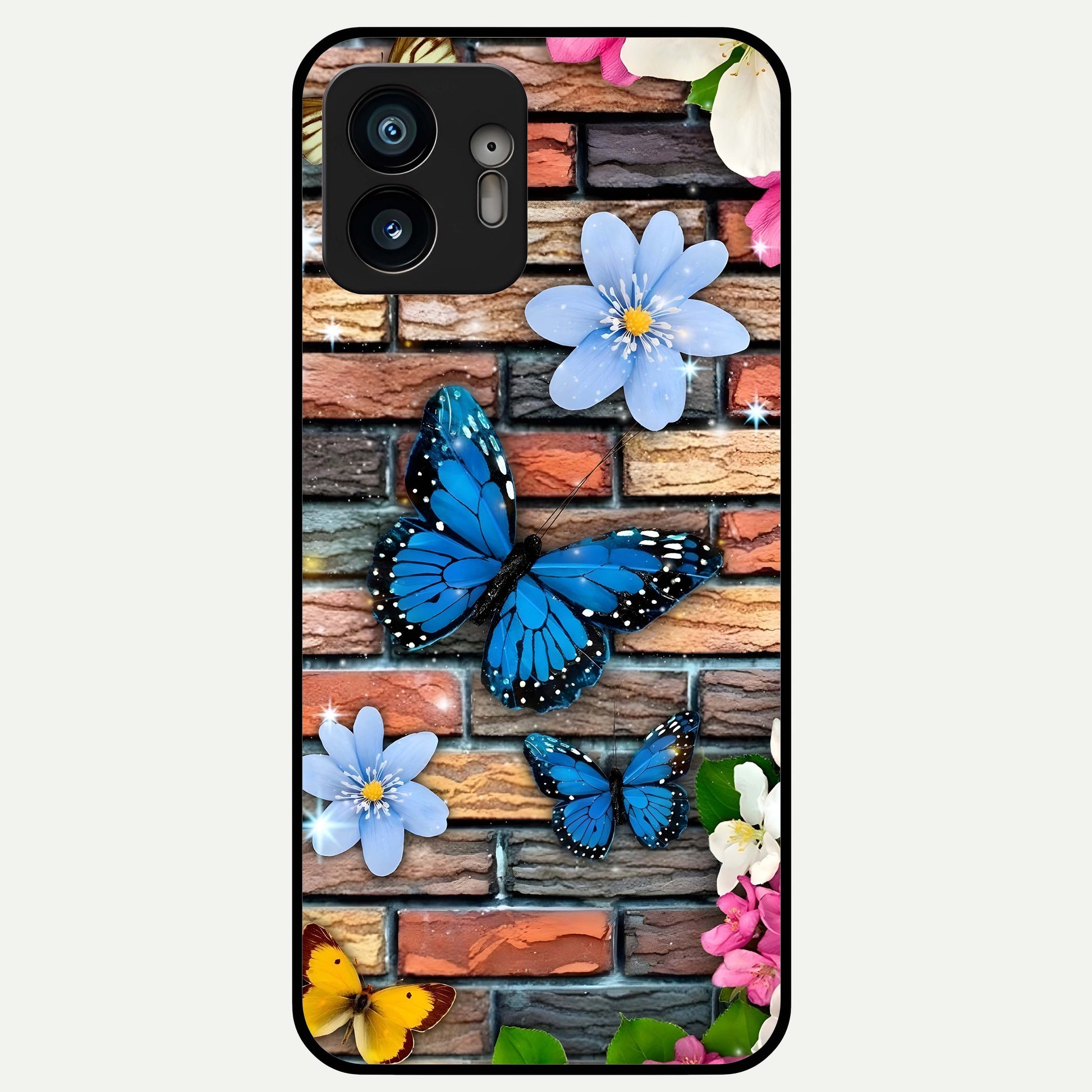  Brick Bloom Flight Glass Case For Nothing Phone 2 back cover – full design glossy printed glass finish