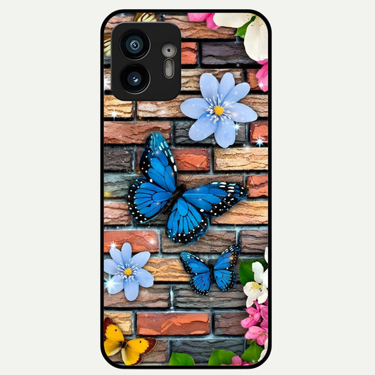  Brick Bloom Flight Glass Case For Nothing Phone 2 back cover – full design glossy printed glass finish