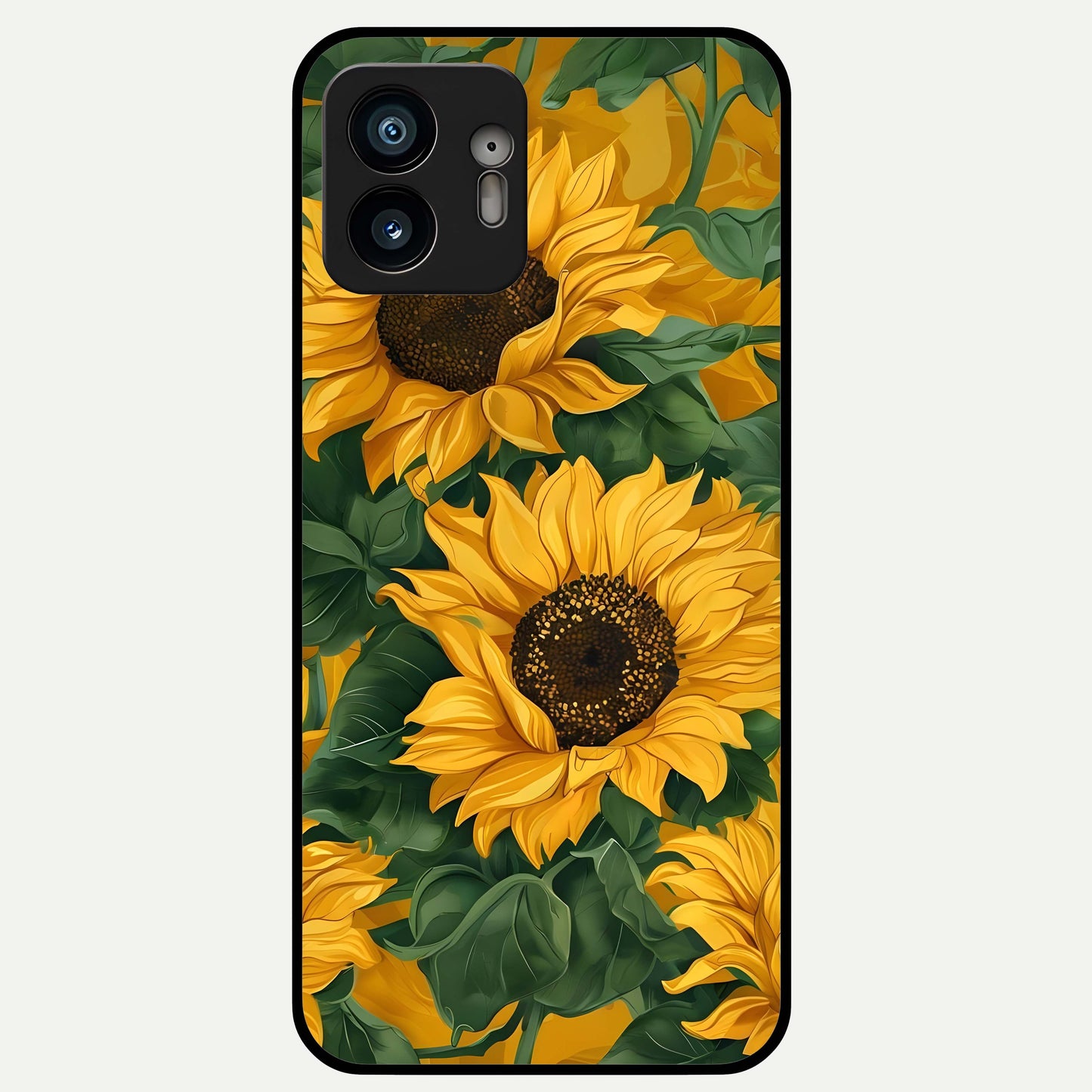  Bright Sunflower Bloom Glass Case For Nothing Phone 2 back cover – full design glossy printed glass finish