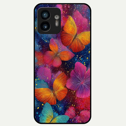  Butterfly Dream Mist Glass Case For Nothing Phone 2 back cover – full design glossy printed glass finish
