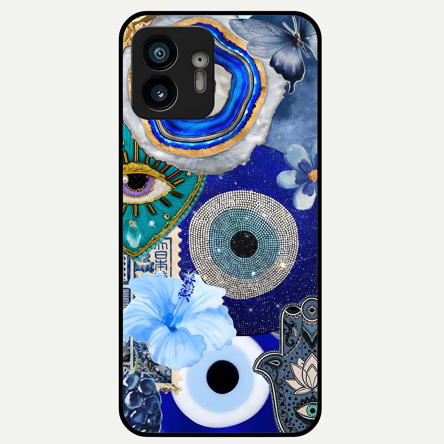  Celestial Blue Vision Glass Case For Nothing Phone 2 back cover – full design glossy printed glass finish