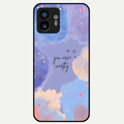  Celestial Cloud Magic Glass Case For Nothing Phone 2 back cover – full design glossy printed glass finish