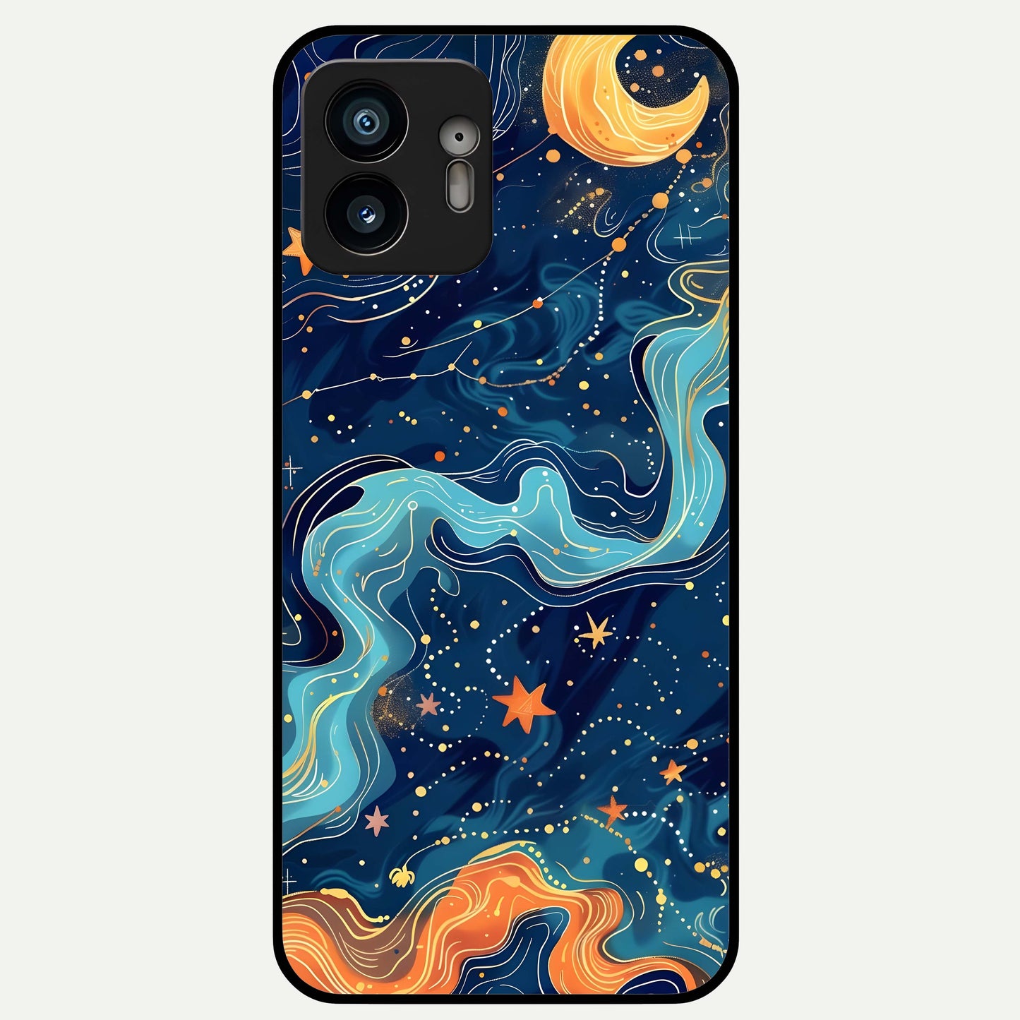  Celestial Dream Flow Glass Case For Nothing Phone 2 back cover – full design glossy printed glass finish