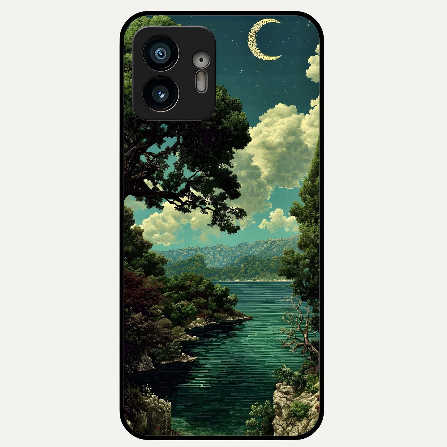 Celestial Lake Peace Glass Case For Nothing Phone 2 back cover – full design glossy printed glass finish