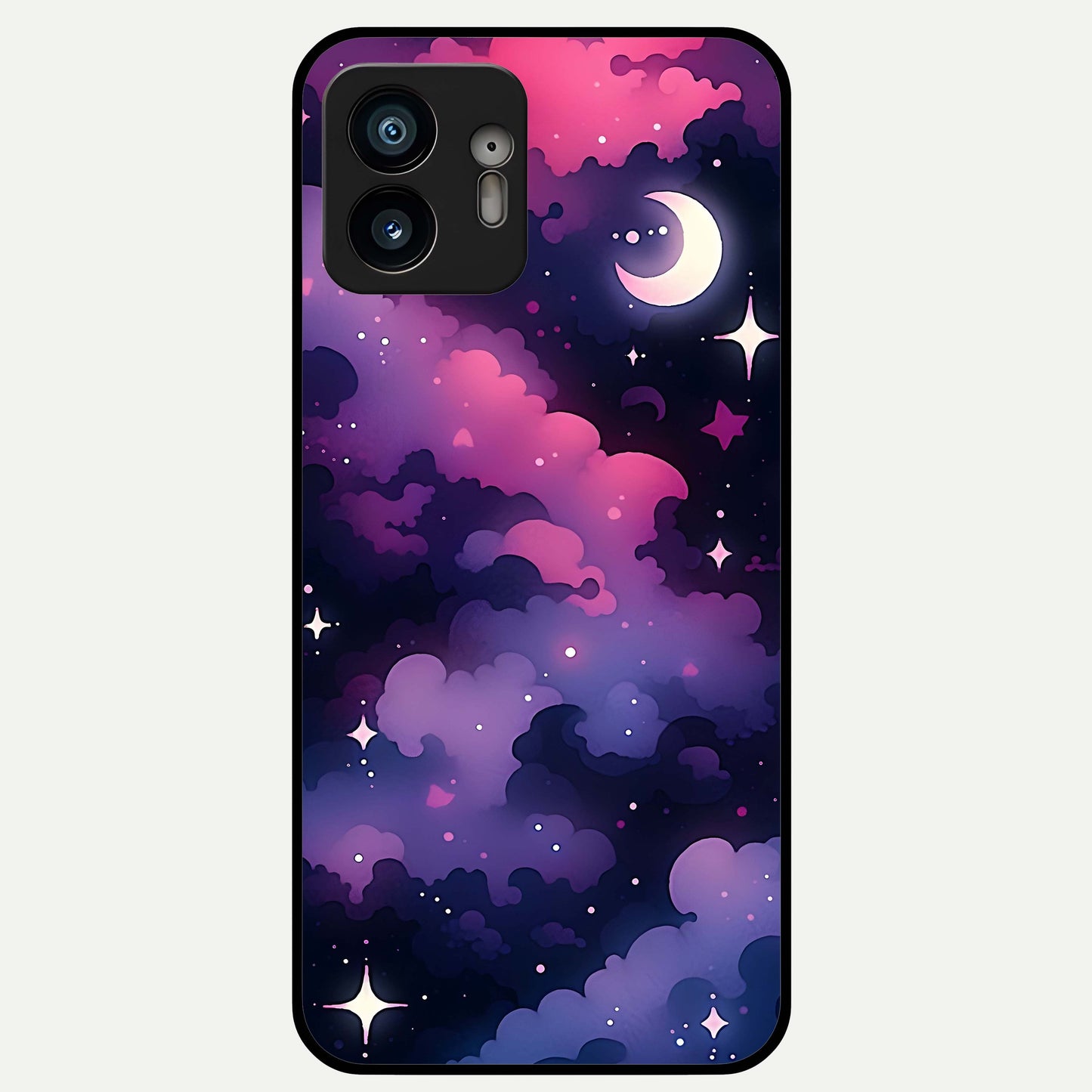  Celestial Moon Magic Glass Case For Nothing Phone 2 back cover – full design glossy printed glass finish