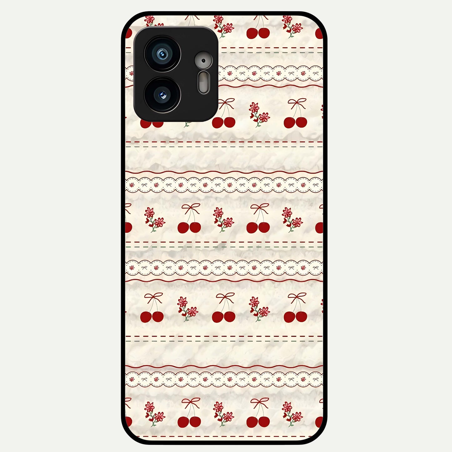  Cherry Bloom Charm Glass Case For Nothing Phone 2 back cover – full design glossy printed glass finish