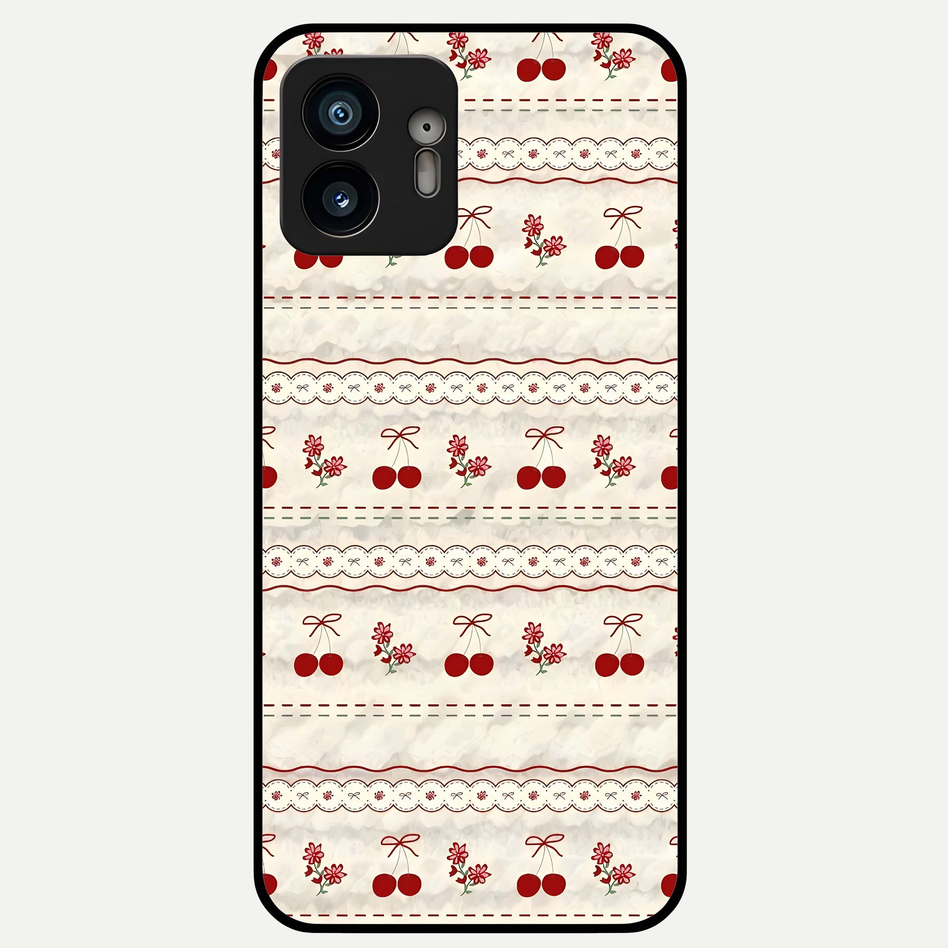  Cherry Bloom Charm Glass Case For Nothing Phone 2 back cover – full design glossy printed glass finish