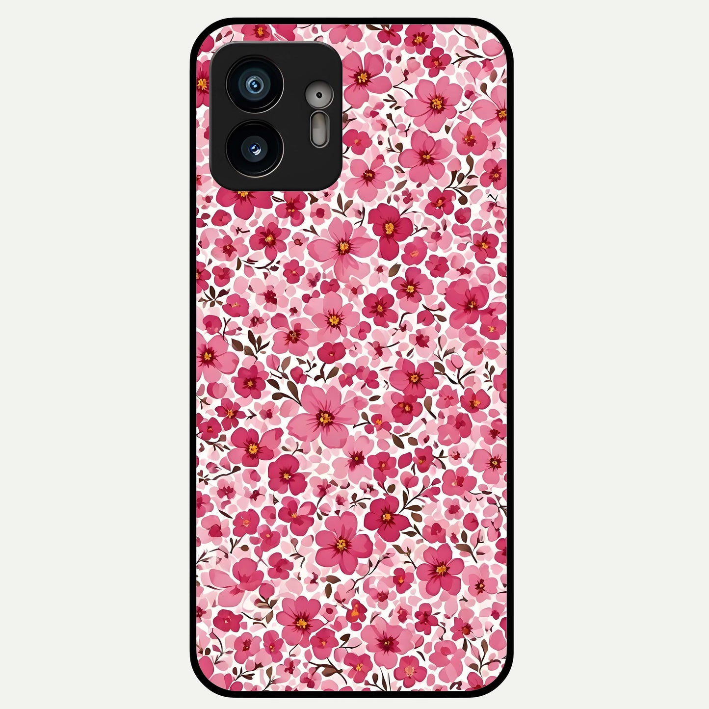  Cherry Blossom Charm Glass Case For Nothing Phone 2 back cover – full design glossy printed glass finish