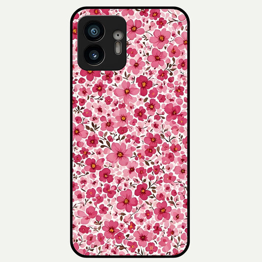 Cherry Blossom Charm Glass Case For Nothing Phone 2 back cover – full design glossy printed glass finish