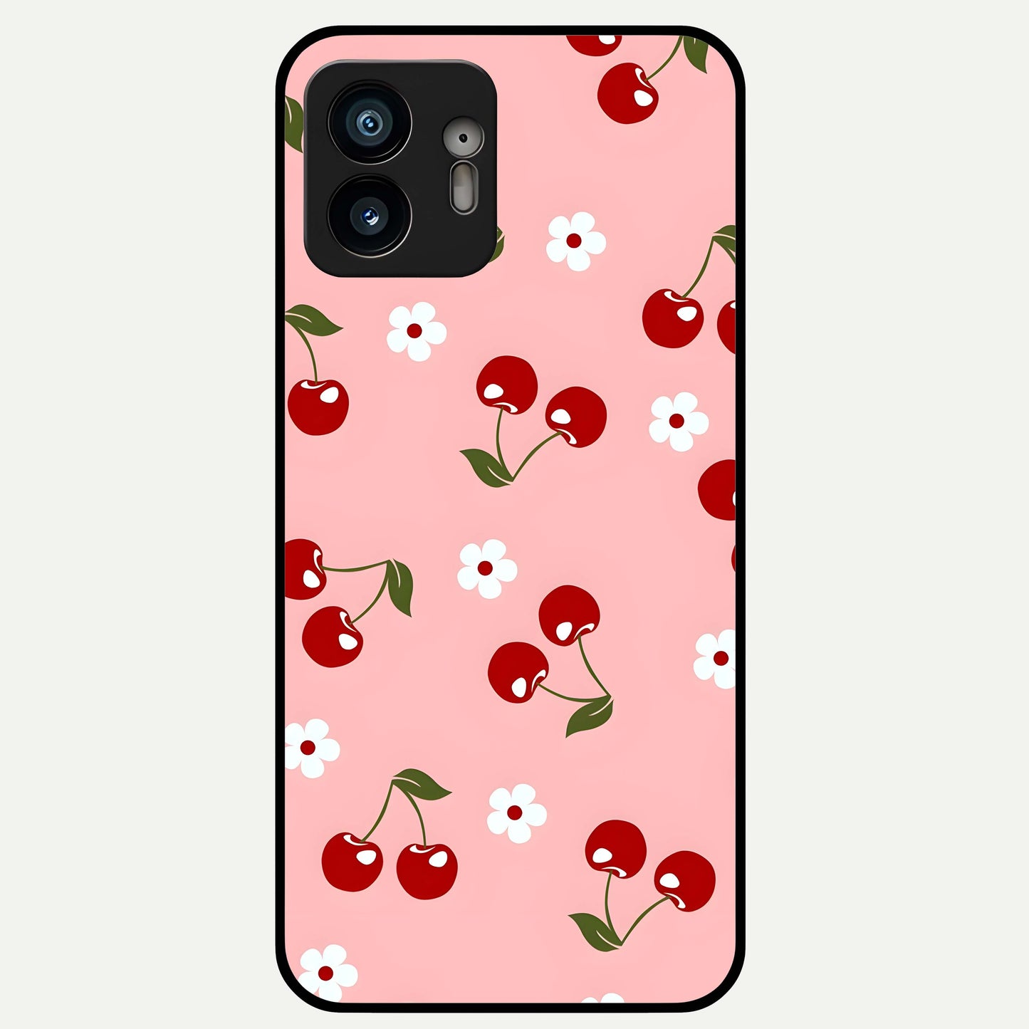  Cherry Love Mood Glass Case For Nothing Phone 2 back cover – full design glossy printed glass finish
