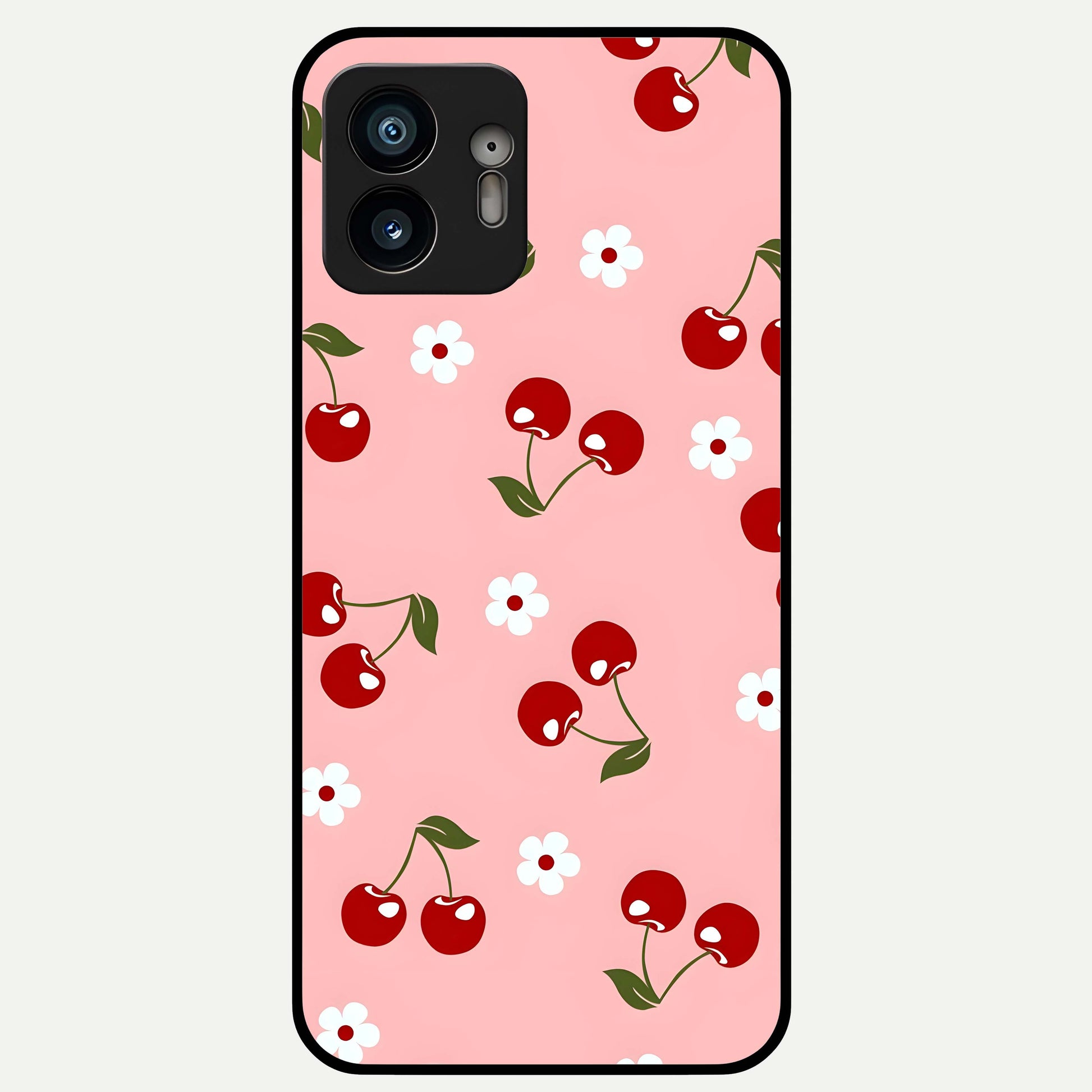  Cherry Love Mood Glass Case For Nothing Phone 2 back cover – full design glossy printed glass finish