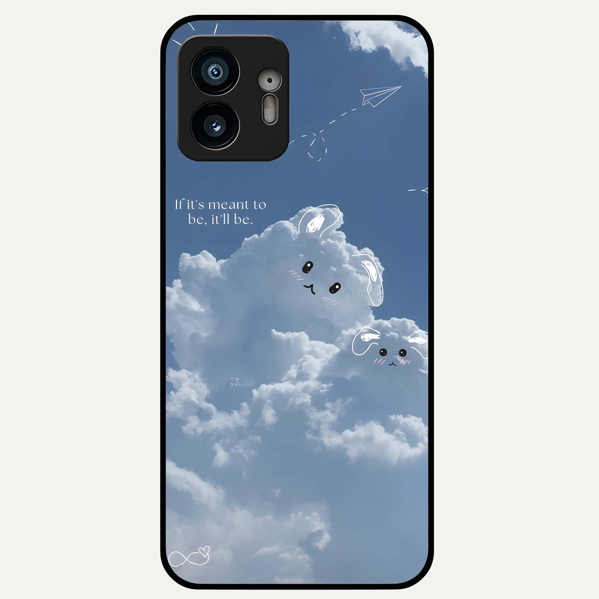  Cloud Bunny Dreams Glass Case For Nothing Phone 2 back cover – full design glossy printed glass finish