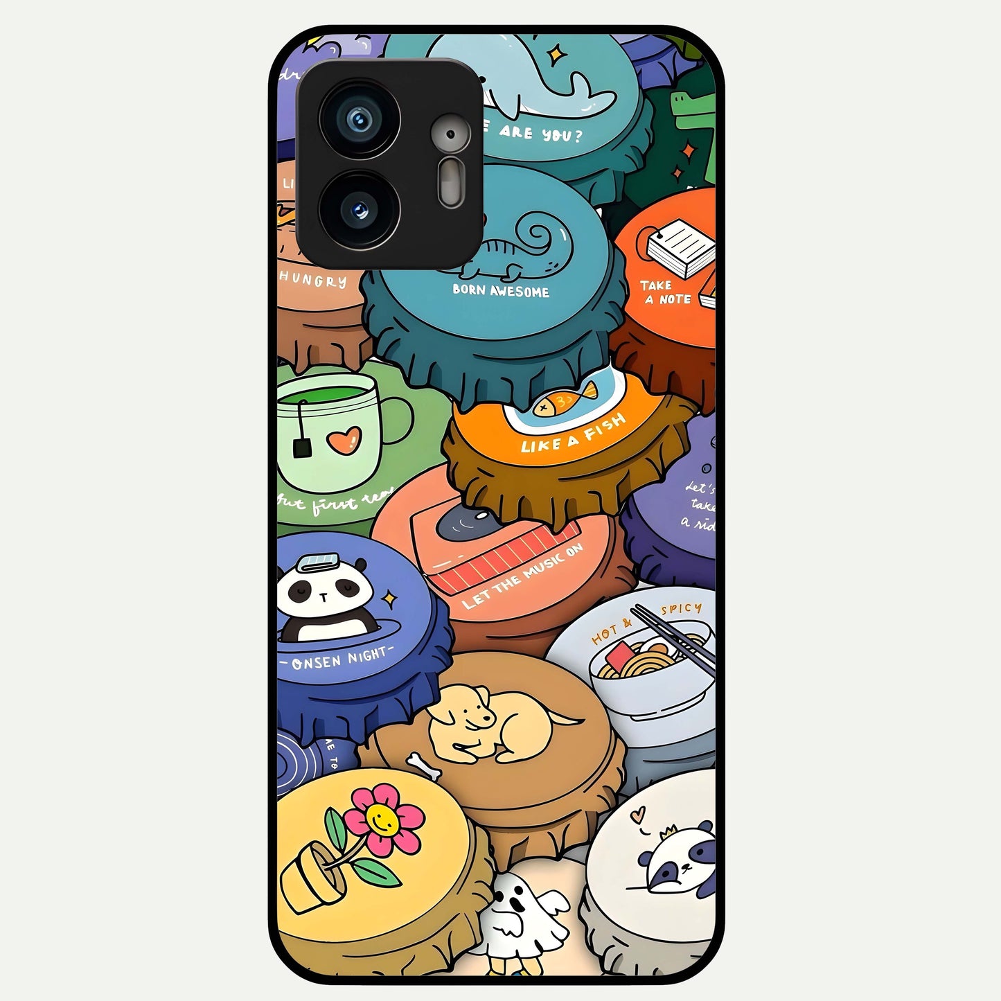 Coins Patterns Glass Case For Nothing Phone 2 back cover – full design glossy printed glass finish