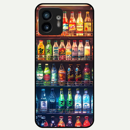  Colorful Soda Bottles Glass Case For Nothing Phone 2 back cover – full design glossy printed glass finish