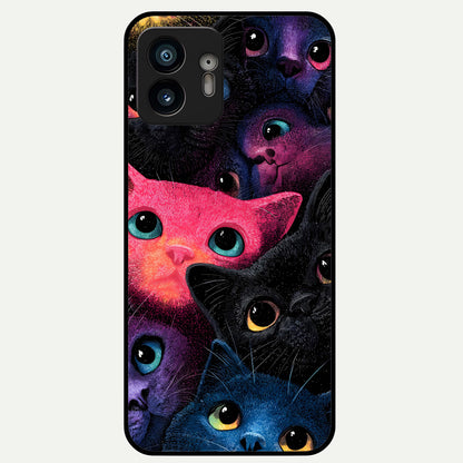  Cosmic Cats Dreams Glass Case For Nothing Phone 2 back cover – full design glossy printed glass finish