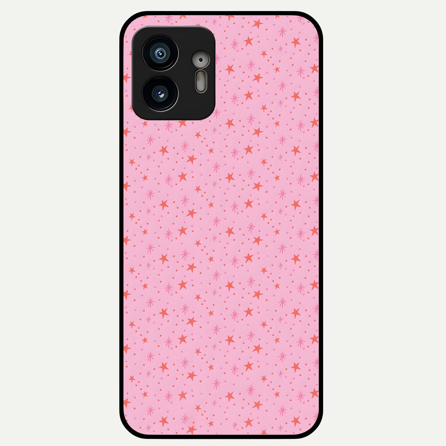  Cosmic Pink Sparkle Glass Case For Nothing Phone 2 back cover – full design glossy printed glass finish