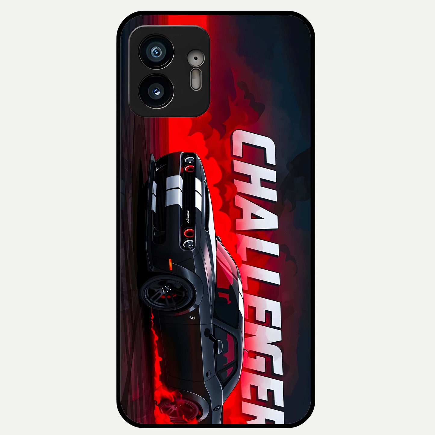  Crimson Challenger Fury Glass Case For Nothing Phone 2 back cover – full design glossy printed glass finish
