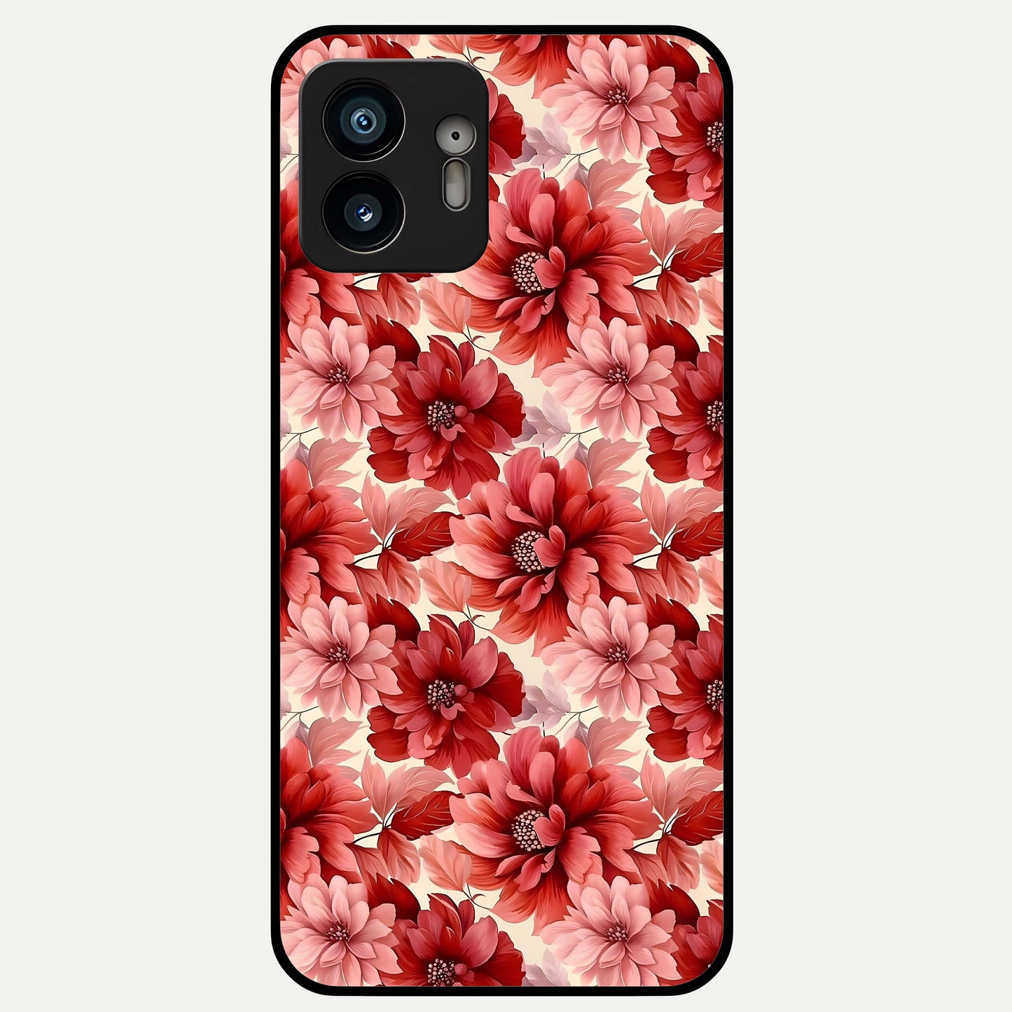  Crimson Love Petals Glass Case For Nothing Phone 2 back cover – full design glossy printed glass finish