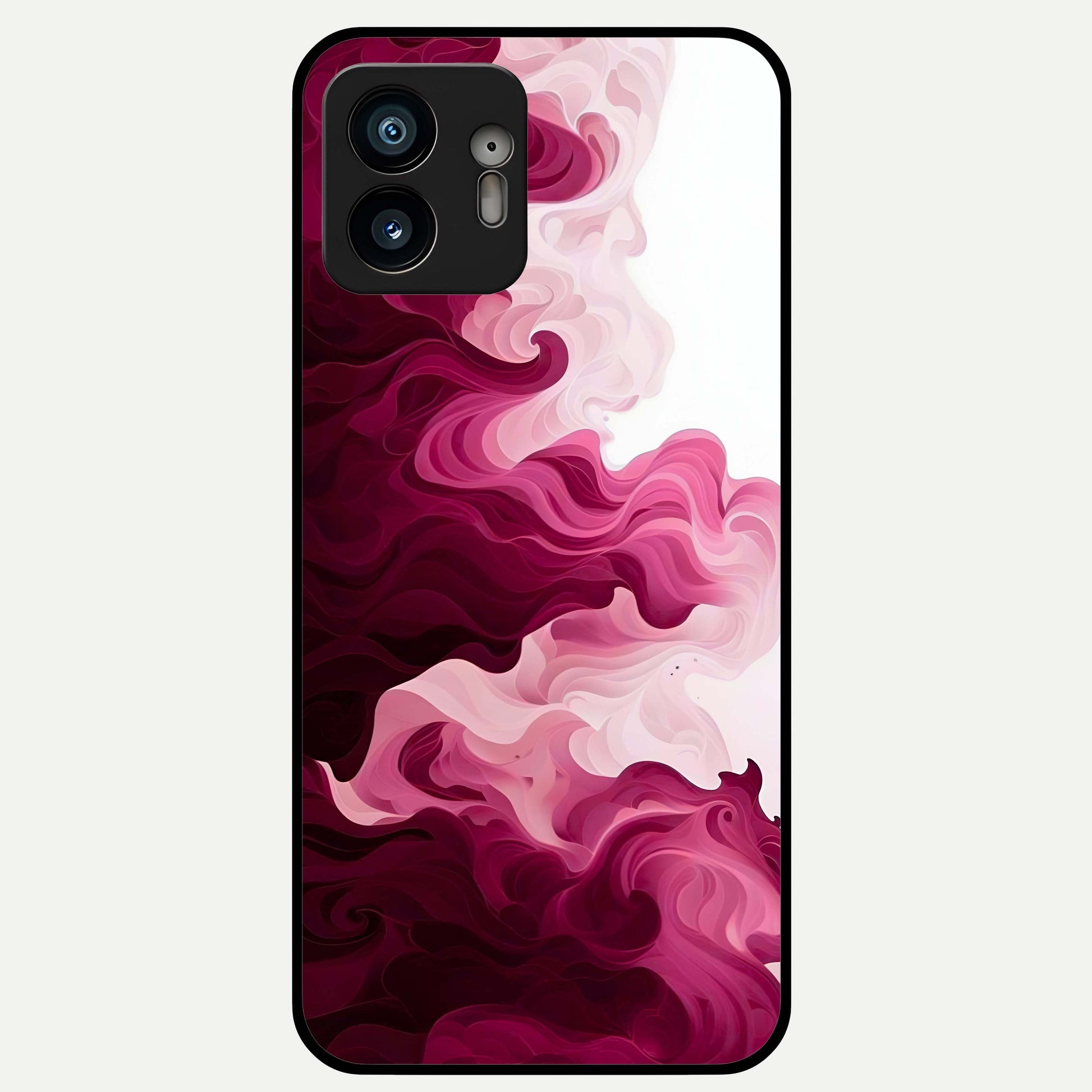 Crimson Wave Flow Glass Case For Nothing Phone 2 back cover – full design glossy printed glass finish