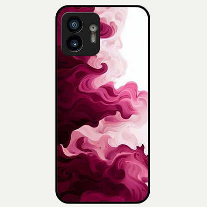  Crimson Wave Flow Glass Case For Nothing Phone 2 back cover – full design glossy printed glass finish