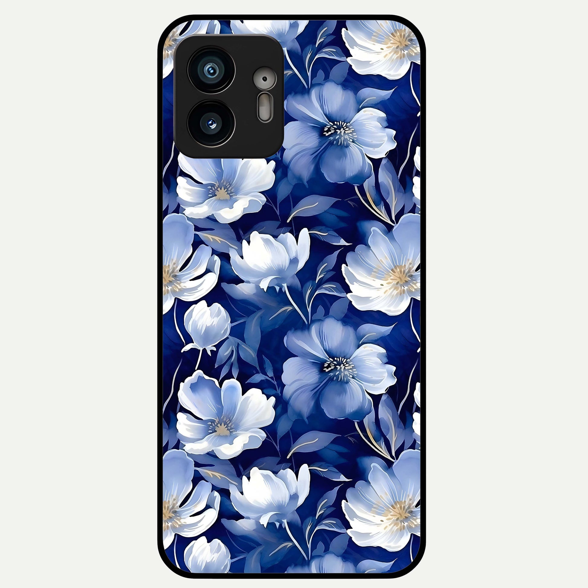  Cute Floral Patterns Glass Case For Nothing Phone 2 back cover – full design glossy printed glass finish