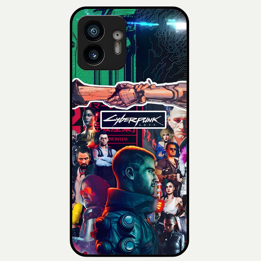  CYBERPUNK Legacy Glass Case For Nothing Phone 2 back cover – full design glossy printed glass finish